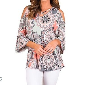 Cold shoulder top